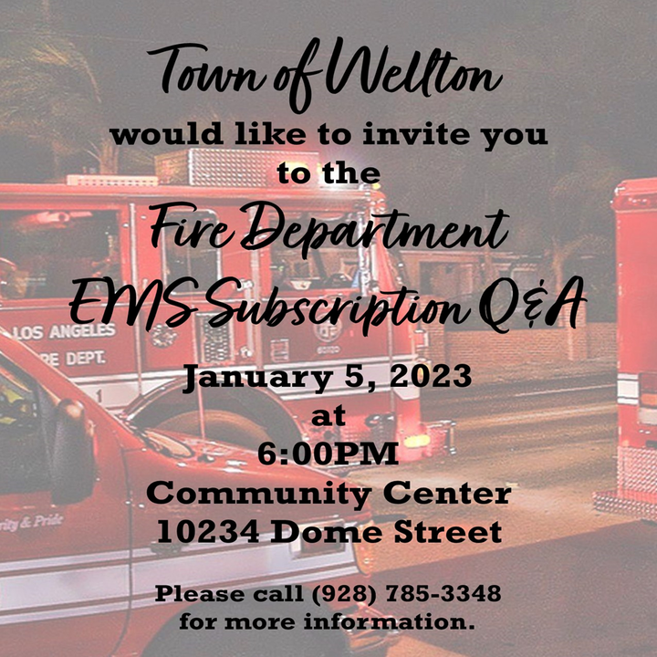 Fire Department EMS Subscription Q&A Wellton, Arizona 4FrontEd